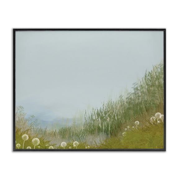 Misty Meadow Hill Black Framed Giclee Art, design by Renel Peters