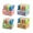 B, variant on 4 Pcs Mini Book Shaped Erasers, 1:12 Scale Miniature Book Eraser Set, Novelty Rubber Erasers for Art and Writing Use, Multicolor Small Size
