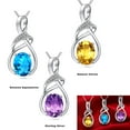 thumbnail image 6 of VONTER Ideal Gifts for Women Swiss Blue Topaz and Amethyst Pendant Necklace Sterling Silver Natural Gemstone,Necklace for Mom Mothers Day Birthday Gifts,Blue Topaz Amethyst Citrine - Purple, 6 of 7