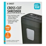 Pen+Gear 6-Sheet Cross-Cut Paper and Credit Card Shredder, 3.7 gal Bin, Black, Home and Office Use
