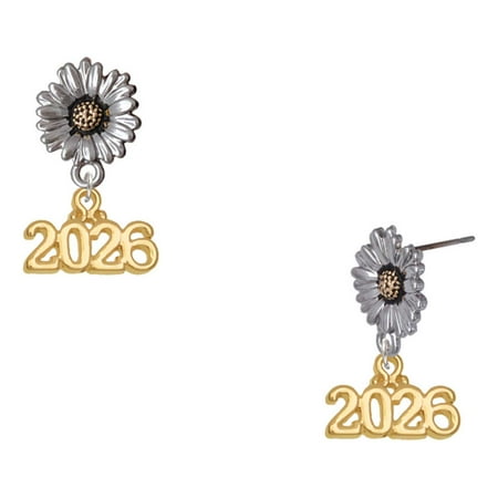 Delight Jewelry Gold-tone Horizontal Year 2026 – Two-tone Daisy Flower Post Earrings Delight Jewelry Gold-tone Horizontal Year 2026 – Two-tone Daisy Flower Post Earrings