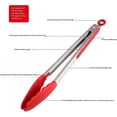 thumbnail image 3 of 2 Pack Silicone And Stainless Steel Bbq Tongs Heavy Duty Bbq Kitchen Tongs, 3 of 5