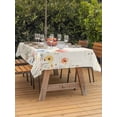 thumbnail image 3 of Outdoor Tablecloth with Umbrella Hole for Patio/Picnic/Party/Camping, Watercolor Wildflowers Waterproof Table Cloth Rectangle Table Cover Washable, Farmhouse Country Botanical Flowers (60"x 84"), 3 of 8