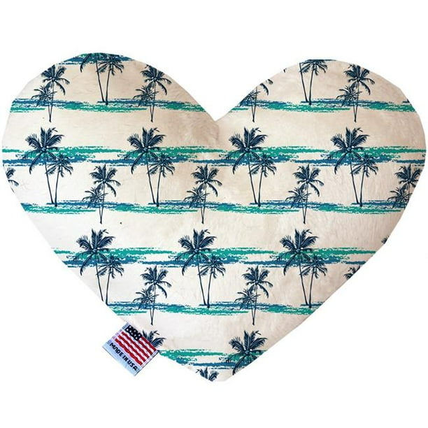 Mirage Pet 1210-CTYHT6 Palm Tree Paradise Canvas Heart Dog Toy - 6 in