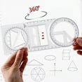 thumbnail image 5 of 1/2/3 Pcs Geometric Ruler Draft Ruler Mathematics Drawing Ruler Measuring Tool, 5 of 7