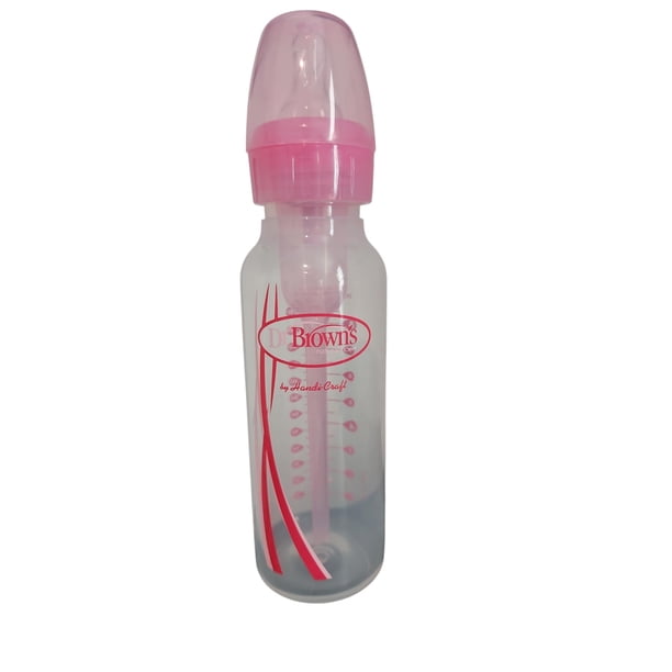 Biberón estrecho Dr. Brown para bebé, rosa, 250 ml, 0+ meses