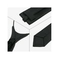 thumbnail image 3 of Men's 2" Skinny Slim Solid Color Adjustable Pre-Tied Satin Necktie Ties for Business Wedding One Size Black, 3 of 5