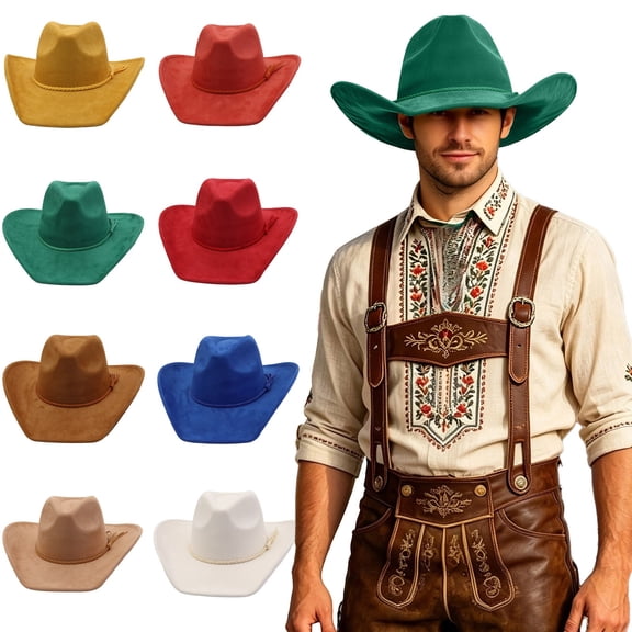 Cowboy Hat for Men Roll Up Wide Brim Shapeable Western Cowgirl Fedora Lightweight Summer Beach Outdoor Sun Protection
