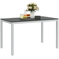 thumbnail image 1 of Outsunny Outdoor Dining Table for 4-6 with Aluminium Frame, Slatted Top, 1 of 10
