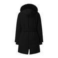 thumbnail image 7 of Cnbwig Fashion Fall Coats for Women Plus Size Daily Solid Coat Long Sleeve Jacket Thicken Coat Warm Hooded Thick Padded Outerwear Jackets Winter 2025 A-Black L, 7 of 7