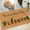 thumbnail image 3 of Coir Mat Door Mat Outdoor Mat for Entryway Outside Yard Home Decoration Door Mat - Novelty Designs Welcome Doormats Warehouse Coco Coir Outdoor Mat for Indoor Outdoor Postive Vibes 14x26, 3 of 4