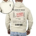 thumbnail image 2 of Jesus Paid It All Receipt Romans 6:23 Funny Christian Pullover Hoodie, Cross Graphic Faith-Based Hooded Sweatshirt for Men and Women, Sizes S–5XL, 2 of 7