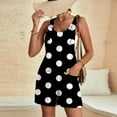 thumbnail image 6 of Xysaqa Women's Casual Summer Polka Dots Rompers Jumpsuit Overalls Shorts Loose Beach Sleeveless One 1 Piece Jumpsuits with Pockets S-3XL, 6 of 6