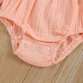 thumbnail image 6 of KIMI BEAR Newborn Baby Girls Rompers Long Sleeves Ruffle Rompers Fall One-piece Pink 6-9 Months, 6 of 6
