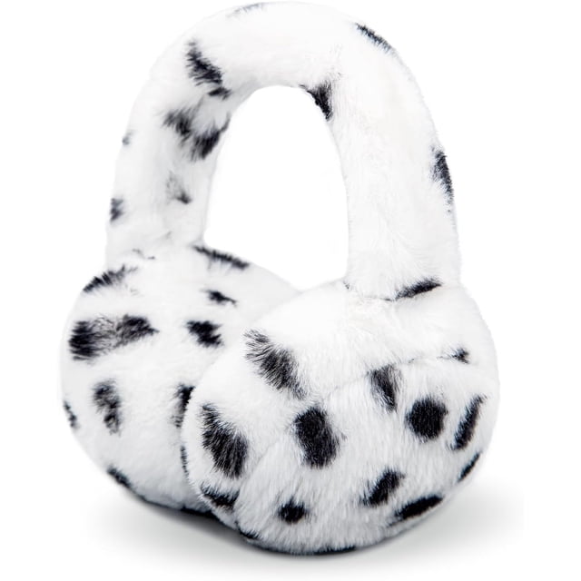 Cache-oreilles d'Hiver pour Femmes Filles Fausse Fourrure Mignons Cache-Oreilles Blancs Moelleux Réchauffe-Oreilles Pliables Couvre-Oreilles Extérieur