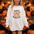 thumbnail image 2 of Enjoytime Halloween Girls Sweatshirt Pumpkin Graphic Crew Neck Long Sleeve Pullover Top Cute Fall Fashion Kids Clothes 1-14 Years, 2 of 7