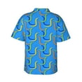thumbnail image 3 of Picia Colorful Snake Gentle Cotton Regular Fit Short Sleeve Casual Hawaiian Shirt for Men-X-Large, 3 of 9