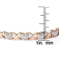 thumbnail image 2 of Rose Gold Plated Diamond Accent "X" & Heart Adjustable Bracelet, 2 of 3