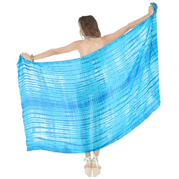 HAPPY BAY Women's Bikini Sarong Swimwear Swim Cover up Skirt Bathing suit Summer Wraps Swimsuit Beach Wrap Coverups for Women Beachwear One Size Tie Dye, Turquoise