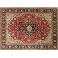 thumbnail image 1 of Ahgly Company Indoor Rectangle Traditional Saffron Red Medallion Area Rugs, 7' x 9', 1 of 6