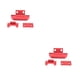 thumbnail image 3 of Barra protectora de parachoques delantero Vogacara 2 piezas rojo RC accesorios, 3 of 5