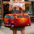 thumbnail image 5 of Sunshine Retro Bus 3D Embroidered Canvas Travel Duffel Bag, Large Capacity Unisex handbags for Gym, Sports, and Weekend Trips, 5 of 6