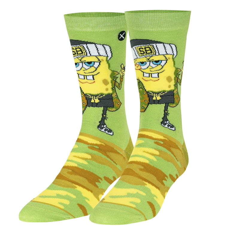 Spongebob Big Face Mens & Womens Unisex Cartoon Crew Socks