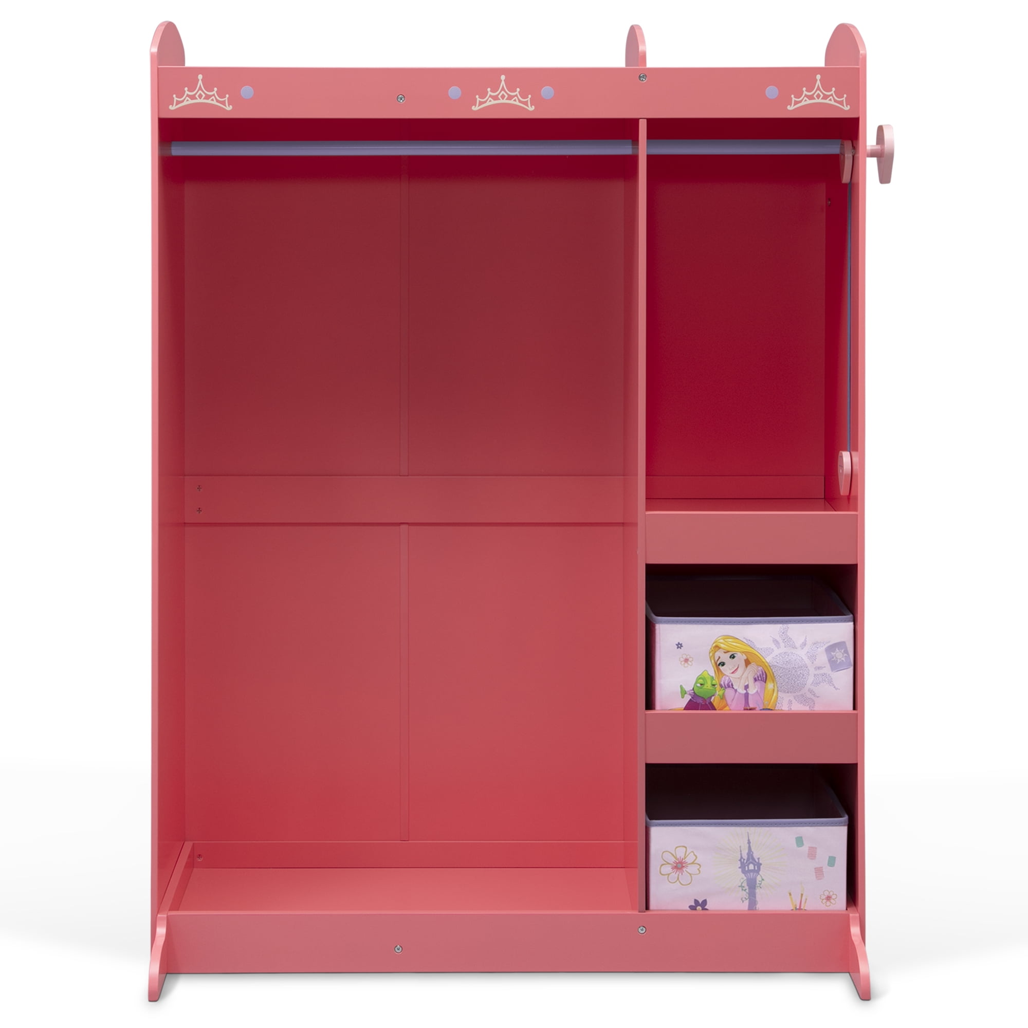 Disney Princess Dress & Play Boutique - Pretend Play Costume Storage Closet/Wardrobe with Mirror & Shelves by Delta Children, Pink