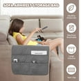 thumbnail image 4 of Sofa Armrest Organizer with 6 Pockets Waterproof Armchair Caddy Organizer Non-Slip Armrest Storage Organizer Hanging Sofa Armrest Caddy Washable Armrest Caddy Pocket for Sofa Couch Reclin, 4 of 11