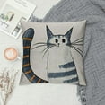 thumbnail image 2 of Funny Cartoon Cute Cat Throw Pillow Cover,Lovely Cartoon Animal Kitten Cushion Cover for Sofa Bed Home Decor  Inch,Housewarming Gifts,Cat Lovers Cat Mom Gifts, 2 of 5