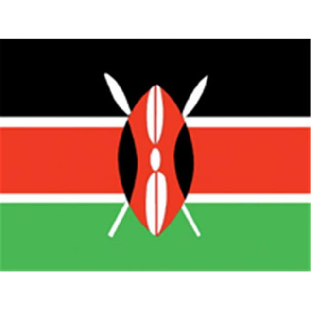 Annin Flagmakers 194449 Drapeau du Kenya Nyl-Glo 3 Pi x 5 Pi