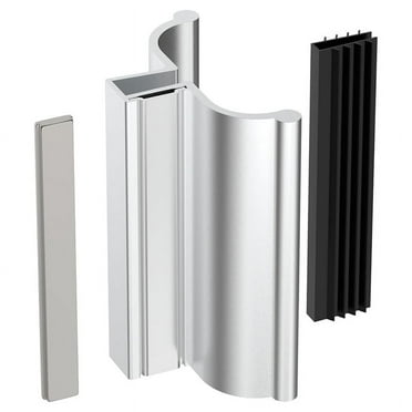 Shower Door Magnet 3inch Frameless Shower Door Handle with Metal Strike and Magnet for Swing Glass Shower Doors