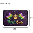 thumbnail image 7 of GZHJMY Mardi Gras Door Mats Non-Slip Washable Indoor Outdoor Entrance Welcome Floor Mat for Kitchen Bathroom Bedroom Home Decor, 23.6"x15.7", 7 of 7