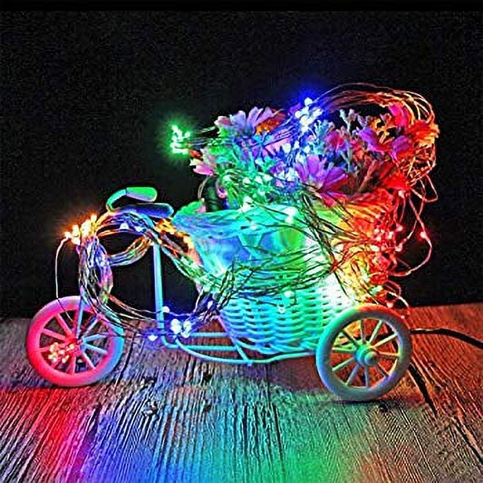 2 Pack LED String Lights Battery Powered, Starry Fairy String Lights for Christmas Trees, Garden Plants, Weddings, Parties, Bedrooms (200 LEDs String Light Multicolor) - image 4 of 4