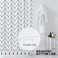 thumbnail image 3 of Black and White Herringbone Shower Curtain, Modern Geometric Chevron Striped Bathroom Decor, Waterproof Minimalist Fabric Polyester Set, with 12 Hooks 72 x 72 Inches, 3 of 6