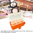 thumbnail image 4 of Three Layer Storage Box Plastic Folding Tool Box Portable Handled Multipurpose Organizer for Art Craft Cosmetic Accessories, 4 of 8