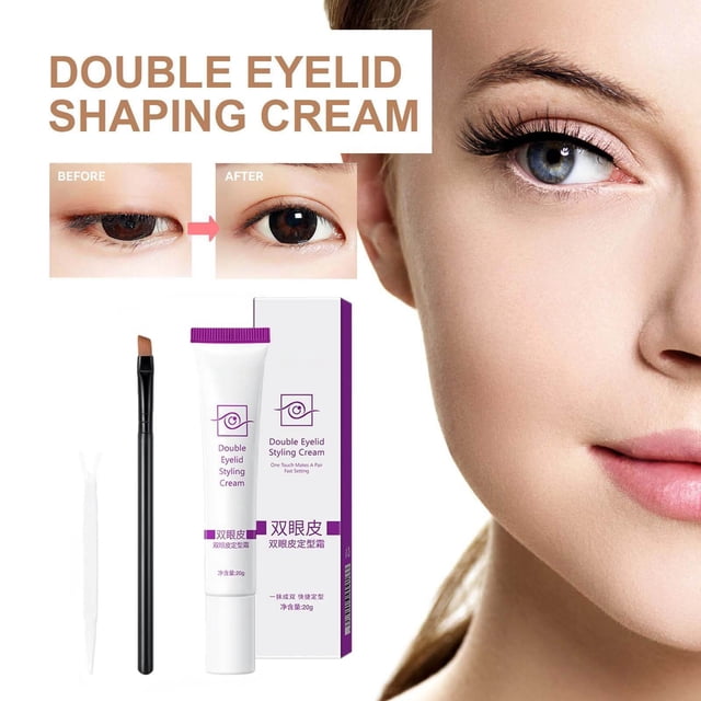 Crema para Estilizar Párpado Doble | Potenciador Invisible Natural para Doble Pliegue | Fórmula Suave, Resistente al Agua y al Sudor, de Larga Duración | Acabado Sin Rastros | Tubo de 20g