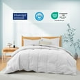 thumbnail image 2 of Puredown Lightweight Premium White Goose Down and Feather Fiber Comforter with 360TC Ultra Soft Fabric, White, Twin, 2 of 6