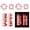 B, variant on Kokovifyves Valentine's Day Press Nails Short Glossy Acrylic Nails Heart Nails Glue Nails Artificial False Nails 24pcs