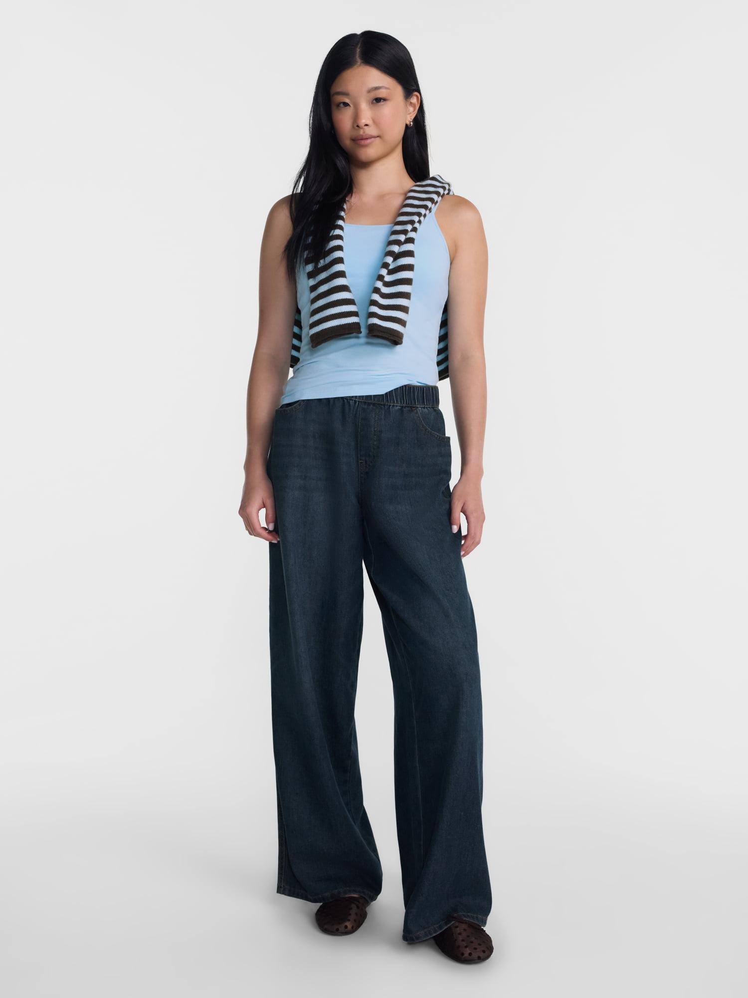 No Boundaries Baggy Pull On Pants, 31.5'' Inseam, Women's XXS-XXL