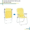 thumbnail image 4 of Winado Lawn Chair Set Patio Folding Web , 2 Pack Outdoor Beach Chair Portable Camping Chair  Yellow, 4 of 7