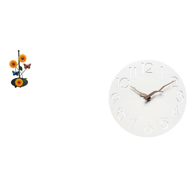 Dispensador De Toallas De Papel, Soporte Vertical Antideslizante Para Pañuelos, Reloj De Pared Decorativo, Reloj De Arte Silencioso De Fácil Lectura Para El Hogar, La Cocina, La Oficina Y La