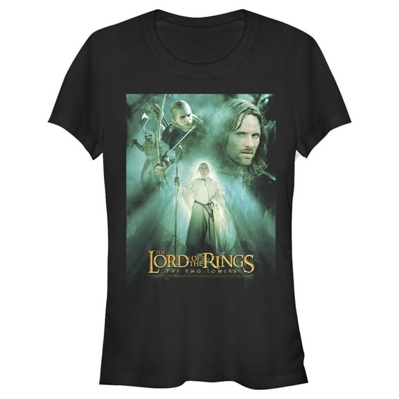 Junior's The Lord of the Rings Two Towers Hero Group  Graphic Tee Black X Large