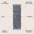 thumbnail image 3 of JONATHAN Y MERCER SHAG 2 x 8 Runner Rug, Mercer Plush Tassel Moroccan Diamond - Denim Blue/Cream, MCR105A-28, 3 of 4