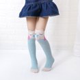 thumbnail image 4 of Spazoro Kids Girls Long Socks, High Tube Over Knee Warm Cotton Students Socks for Girls Blue Size One Size, 4 of 5