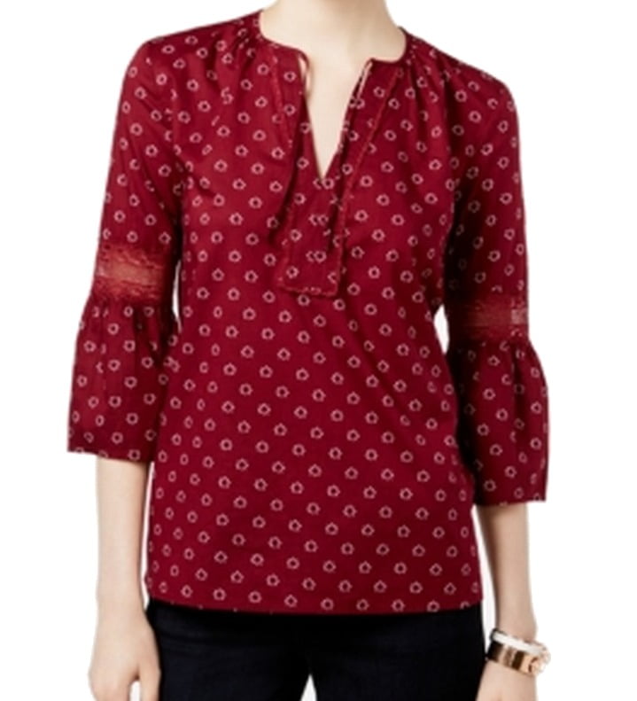 tommy hilfiger red blouse