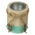 thumbnail image 2 of Northlight 3" Green and Natural Wood Christmas Tea Light Candle Holder, 2 of 3
