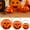 A(2.8x2.2"), variant on Xuniizn Halloween Bucket, Plastic Pumpkin Bucket 7x5" Trick or Treat Bucket for Kids, Small Halloween Candy Bucket, Pumpkin Pail with Handle for Party Favors Supplies Props