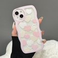 thumbnail image 2 of Wavy Frame Oil Painting Love Heart Flower Shape Camera Lens Protector Clear Soft  for iPhone Case (Pink,iPhone 11 Pro Max), 2 of 6
