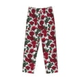 thumbnail image 6 of Uemuo Rose Flowers Pattern Men's Wide Leg Palazzo Lounge Pants with Pockets Light Weight Loose Comfy Casual Pajama Pants-Large, 6 of 9